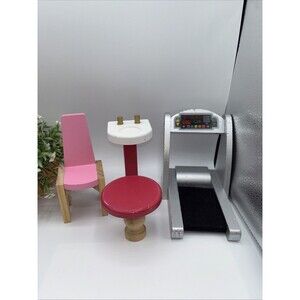 Doll Furniture~Wood-Treadmill-sink-Chair-Table-Replacement Dollhouse